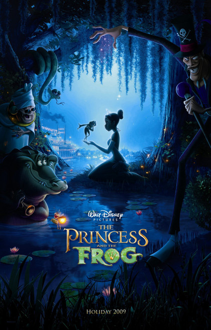 The Princess and the Frog (2009)_1 Poster Canvas Movie Film Print A0 A1 A2 A3 A4