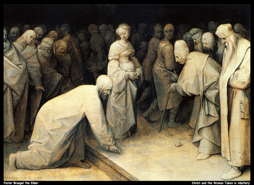 pieter-bruegel-the-elder--christ-and-the-woman-taken-in-adultery_14027724359_o(1
