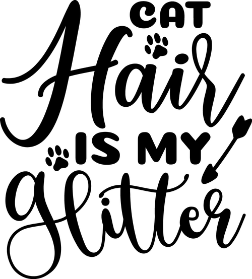 Cat Hair Is My Glitter (2) Poster Canvas Movie Film Print A0 A1 A2 A3 A4 A5 A6 A