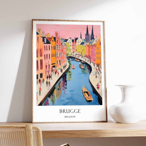 2_Bruges Poster, Belgium Poster, Travel Poster, Wall Art, Home Decor, Medieval P