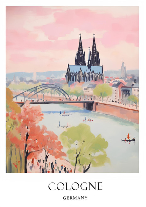 3_Cologne Poster, Germany Poster, European Poster, Cathedral Poster, Cityscape P