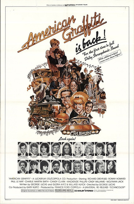 American Graffiti (1973)_2 Movie Film Poster Canvas iconic design