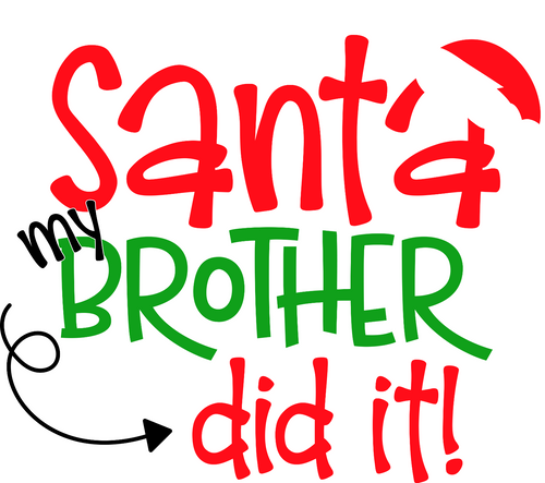 Santa My Brother Did It Poster Canvas Movie Film Print A0 A1 A2 A3 A4 A5 A6 Art