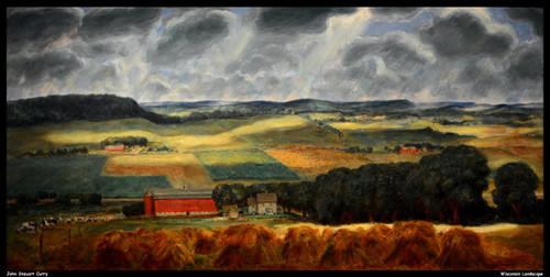 john-steuart-curry---wisconsin-landscape--jpb_21944000475_o(1) Poster Canvas Mov