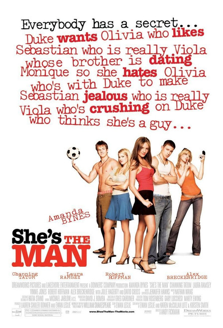 She_s the Man (2006)_1 Poster Canvas Movie Film Print A0 A1 A2 A3 A4 A5 A6 Art W