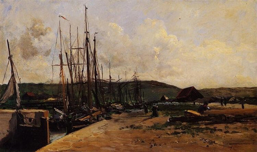 fishing-port-1874 Poster Canvas Movie Film Print A0 A1 A2 A3 A4 A5 A6 Art Wall D