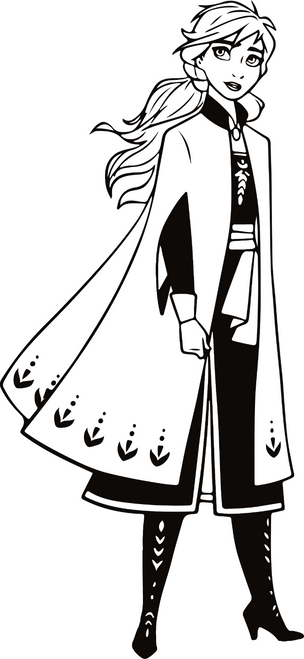 frozen2-anna1 BW Personalized Poster Canvas Print A0 A1 A2 A3 A4 A5 A6 Art Wall