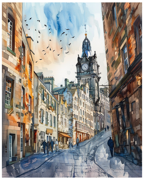 Edinburgh Scotland (5) Poster Canvas Travel Holiday Trip Print Turism A0 A1 A2 A