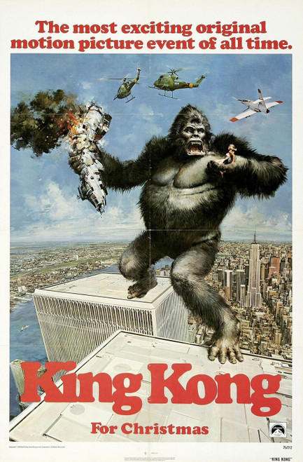 King Kong (1976)_1 Poster Canvas Movie Film Print A0 A1 A2 A3 A4 A5 A6 Art Wall