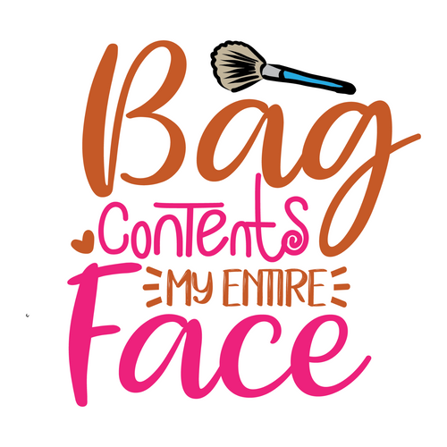 Bag contents my entire face-01 Poster Canvas Movie Film Print A0 A1 A2 A3 A4 A5