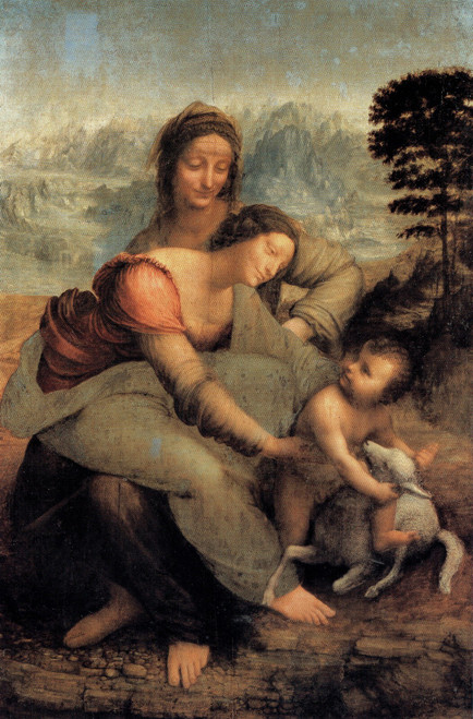 Leonardo da Vinci - Virgin and Child wih St. Anne Art Gallery Poster Canvas Prin