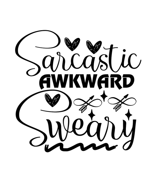 Sarcastic Awkward Sweary-01 (8) Poster Canvas Movie Film Print A0 A1 A2 A3 A4 A5