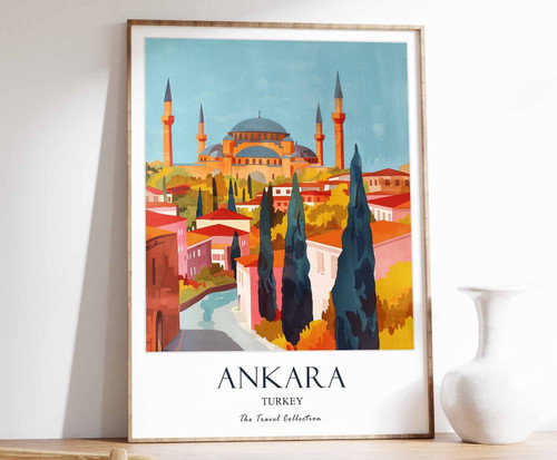 2_Ankara Print, Ankara Travel Poster, Turkey Travel Print, Islamic Decor, Gift f