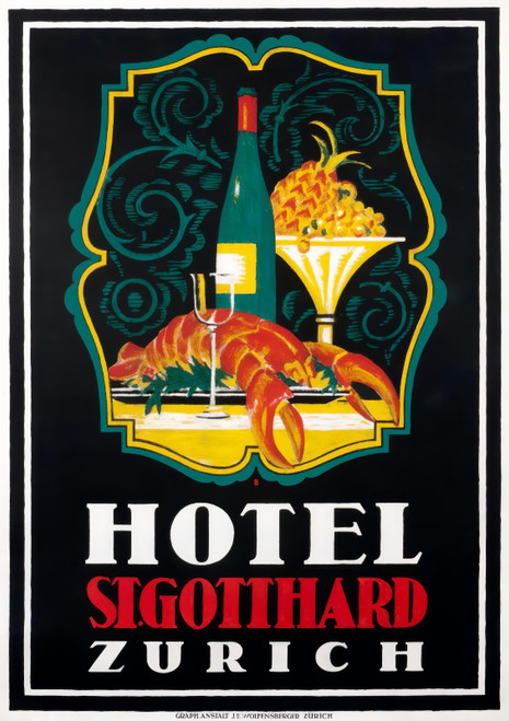 52777255580_BAUMBERGER, Otto. Hotel St. Gotthard, Zürich, 1917.-artofuniverse0