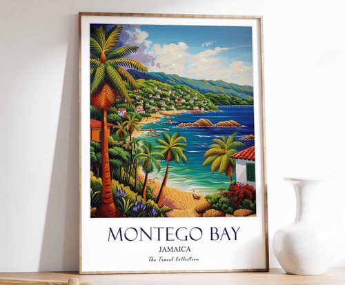 10_Montego Bay Print, Montego Bay Travel Poster, Jamaica Travel Poster, Caribbea