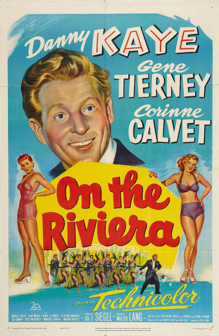 On the Riviera (1951)_0 Poster Canvas Movie Film Print A0 A1 A2 A3 A4 A5 A6 Art