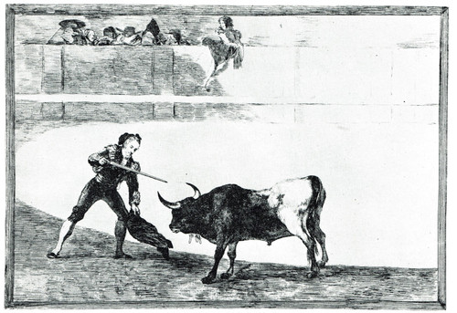 Goya - Pedro Romero killing the halted bull Poster Canvas Movie Film Print A0 A1