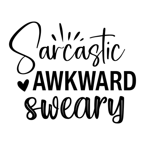 Sarcastic Awkward Sweary-01 (2) Poster Canvas Movie Film Print A0 A1 A2 A3 A4 A5