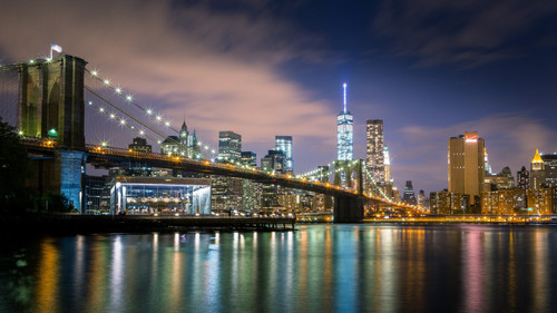 brooklyn_bridge_night_cityscape-3840x2160 Poster Canvas Movie Film Print A0 A1 A
