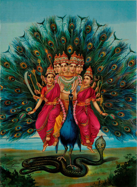 Murugan_by_Raja_Ravi_Varma Poster Canvas Movie Film Print A0 A1 A2 A3 A4 A5 A6 A
