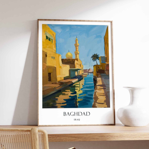 10_Baghdad Poster, Islamic Decor, Islamic Art, Middle Eastern Art, Baghdad Gift,