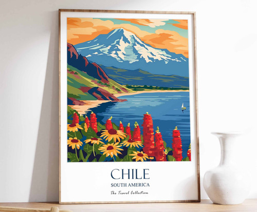 11_Chile Poster, Chile Travel Print, South American Travel Art, Tropical Decor,