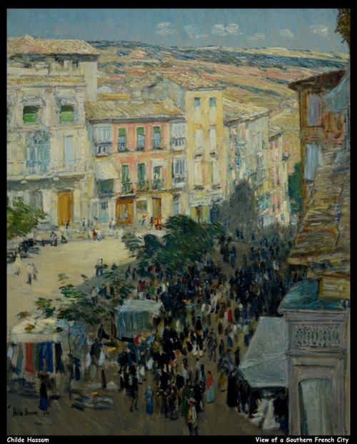 childe-hassam---view-of-a-southern-french-city--jpb_20553687873_o(1) Poster Canv
