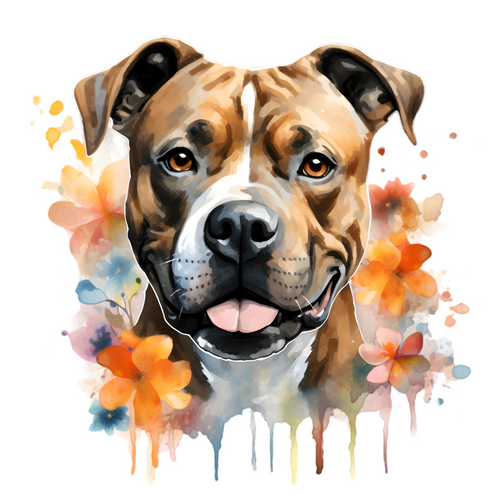 American Staffordshire Terrier (4) Poster Canvas Movie Film Print A0 A1 A2 A3 A4