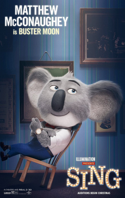 Sing (2016)_7 Poster Canvas Movie Film Print A0 A1 A2 A3 A4 A5 A6 Art Wall Decor