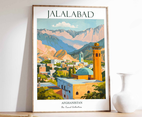 2_Jalalabad Print, Jalalabad Travel Poster, Afghanistan Poster, Islamic Decor, M