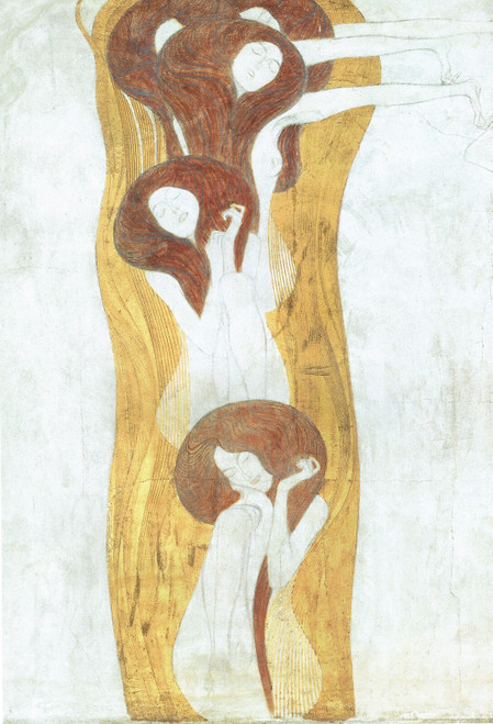 detail of Beethoven Frieze'The Arts' Klimt 1901-02 Poster Canvas Movie Film Prin