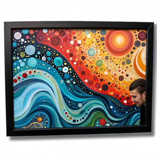 Vibrant Abstract Art Print Modern Colourful Home Decor Dynamic Wall Art Picture