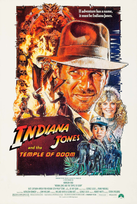 Indiana Jones and the Temple of Doom (1984)_3 Poster Canvas Movie Film Print A0