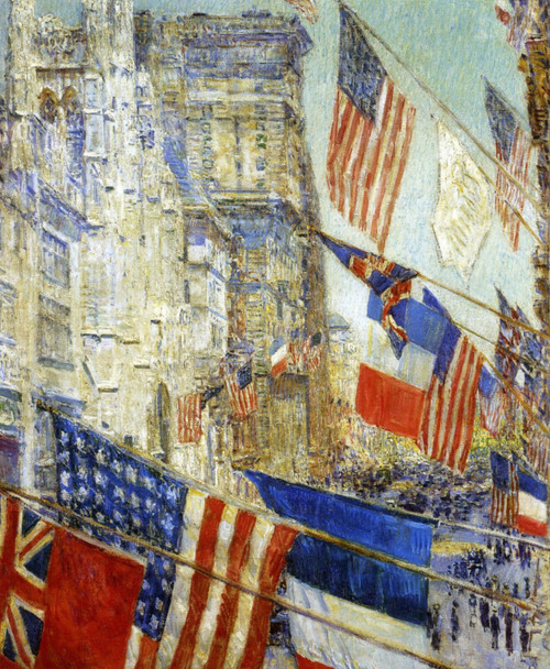 1917 Frederic Hassam Le Jour des Allies mai 1917 American painting Art Gallery P