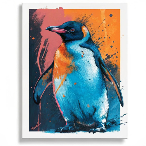 Colourful Penguin Art Print Animal Wall Art Penguin Poster Print Penguin Gift (1