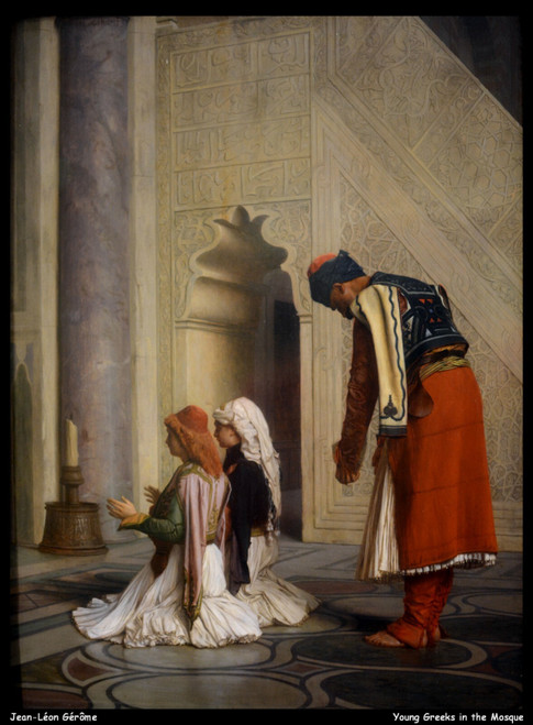 jean-lon-grme---young-greeks-in-the-mosque--jpb_14936874375_o(1) Poster Canvas M