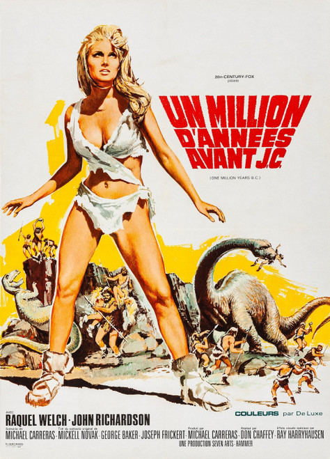 One Million Years B.C. (1966)_6 Poster Canvas Movie Film Print A0 A1 A2 A3 A4 A5