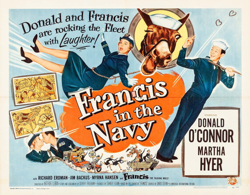 Francis in the Navy 1955 (5) Poster Canvas Movie Film Print A0 A1 A2 A3 A4 A5 A6