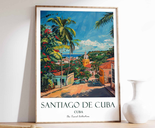 8_Santiago De Cuba Poster, Santiago De Cuba Travel Print, Cuba Travel Art, Tropi
