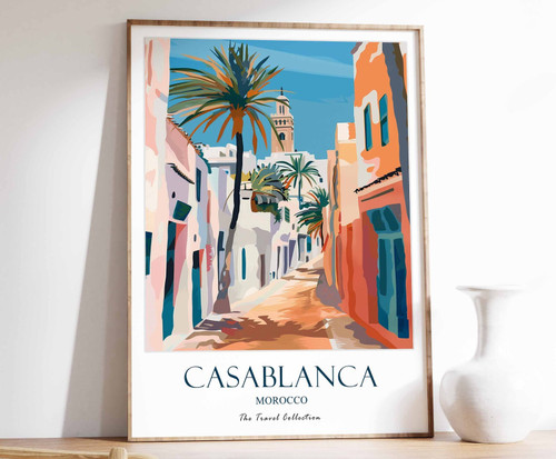 10_Casablanca Print, Casablanca Travel Poster, Middle East Travel Print, Islamic