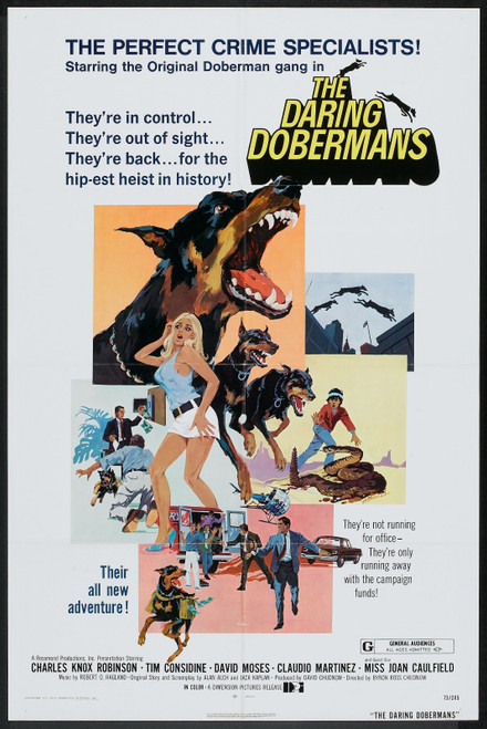 Daring Dobermans 01 Poster Canvas Print Art Painting Decor Reprint wall A0 A1 A2