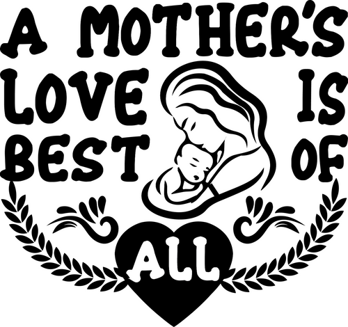 A Mother's Love is Best of All Fun Gift Poster Canvas Print A0 A1 A2 A3 A4 A5 A6
