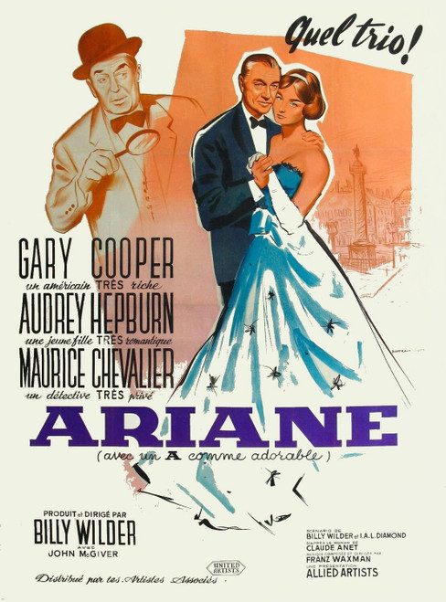 Love in the Afternoon (1957)_2 Poster Canvas Movie Film Print A0 A1 A2 A3 A4 A5
