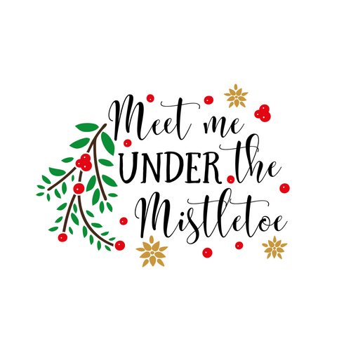Meet Me Under The Mistletoe Poster Canvas Movie Film Print A0 A1 A2 A3 A4 A5 A6