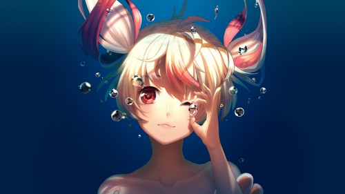 anime-girl-1920x1080-bubbles-hd-17611 Poster Canvas Movie Film Print A0 A1 A2 A3