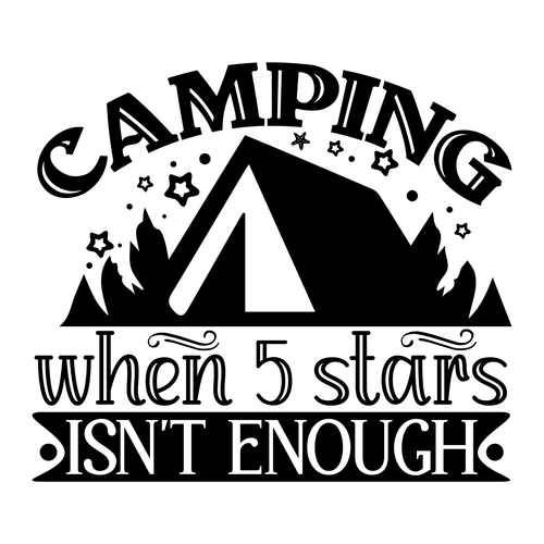 camping when 5 stars isn't enough-01 Poster Canvas Movie Film Print A0 A1 A2 A3