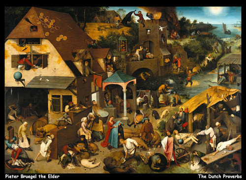 pieter-bruegel-the-elder--the-dutch-proverbs_11018397835_o(1) Poster Canvas Movi