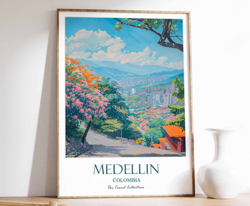 13_Medellin Print, Medellin Travel Poster, Colombian Travel Print, Tropical Deco