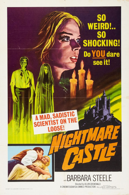 Nightmare Castle 03 Poster Canvas Movie Film Print A0 A1 A2 A3 A4 A5 A6 Art Wall