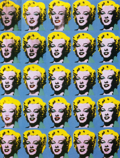 1962 Andy Warhol Twenty-five Colored Marylins American painting Poster Canvas Mo